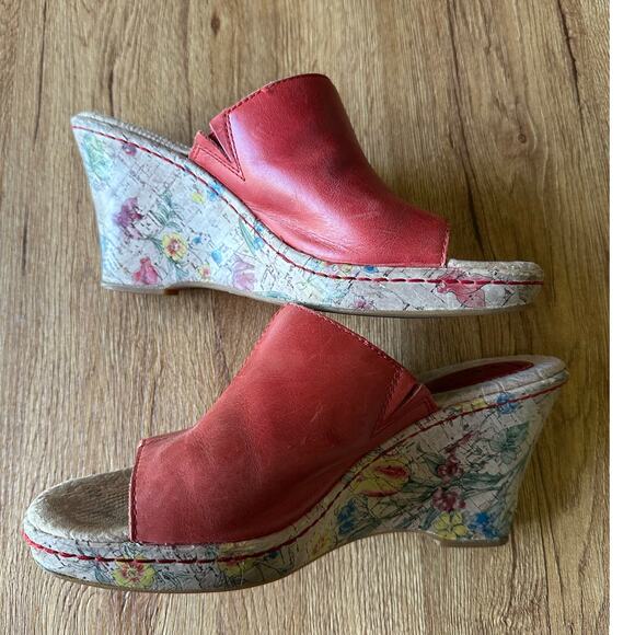 BOC Born Concepts Vtg Floral Wedge Mule Size 8 - Picture 3 of 7